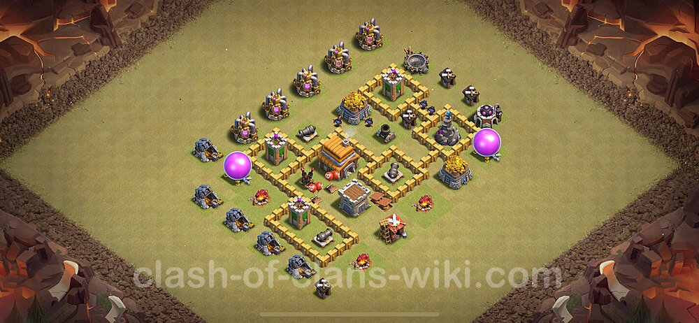 Die Anti 3 Sterne Clan War Base RH5 + Link, Anti Alles 2024 - COC Rathaus Level 5 Kriegsbase (CK / CW), #1643