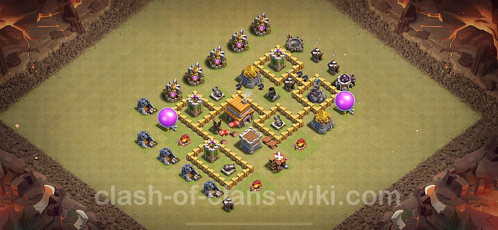 TH5 Anti 3 Stars War Base Plan with Link, Anti Everything, Copy Town Hall 5 CWL Design 2024, #1643