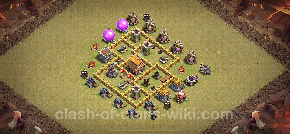 Die Clan War Base RH5 + Link, Anti Alles 2024 - COC Rathaus Level 5 Kriegsbase (CK / CW), #1644