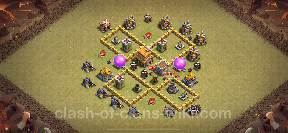 Die Maximal Clan War Base RH5 + Link, Anti Alles 2024 - COC Rathaus Level 5 Kriegsbase (CK / CW), #1657