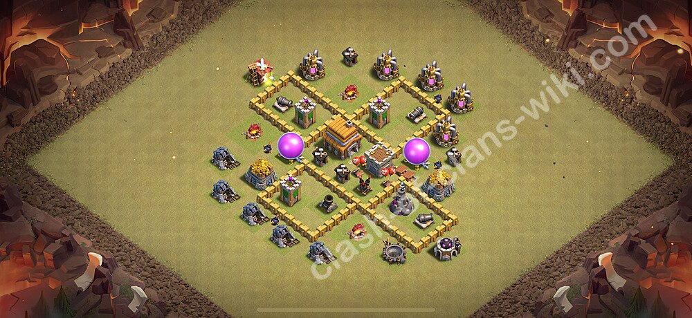 Die Maximal Clan War Base RH5 + Link, Anti Alles 2026 - COC Rathaus Level 5 Kriegsbase (CK / CW), #1657