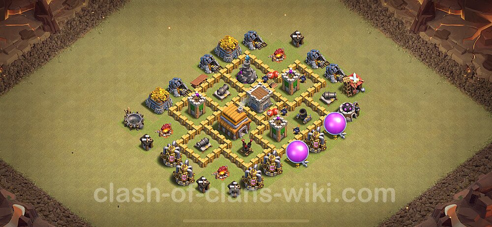 Die Anti 3 Sterne Clan War Base RH5 + Link 2024 - COC Rathaus Level 5 Kriegsbase (CK / CW), #1660