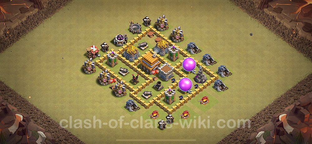 Die Anti 3 Sterne Clan War Base RH5 + Link 2024 - COC Rathaus Level 5 Kriegsbase (CK / CW), #1704