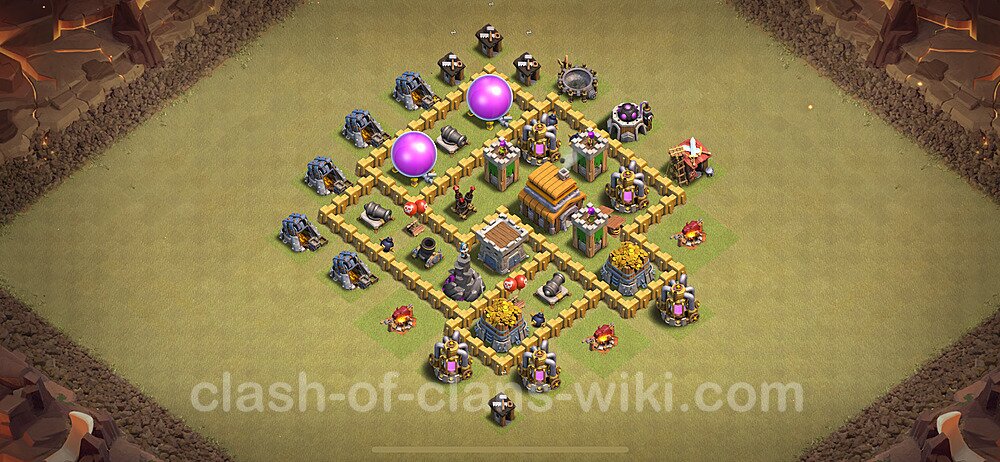 TH5 Anti 3 Stars War Base Plan with Link, Hybrid, Copy Town Hall 5 CWL Design 2024, #1705