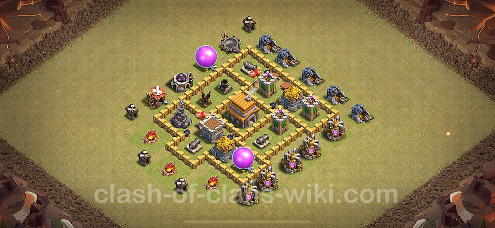 TH5 War Base Plan with Link, Copy Town Hall 5 CWL Design 2024, #1720