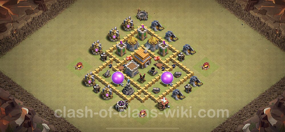 Die Anti 2 Sterne Clan War Base RH5 + Link, Hybrid - COC Rathaus Level 5 Kriegsbase (CK / CW), #2