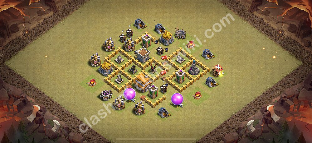 Die Anti 2 Sterne Clan War Base RH5 + Link 2025 - COC Rathaus Level 5 Kriegsbase (CK / CW), #2165