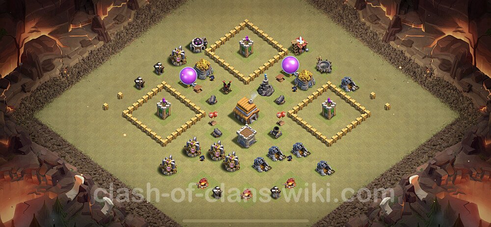 Die Maximal Clan War Base RH5 + Link, Anti Alles - COC Rathaus Level 5 Kriegsbase (CK / CW), #26