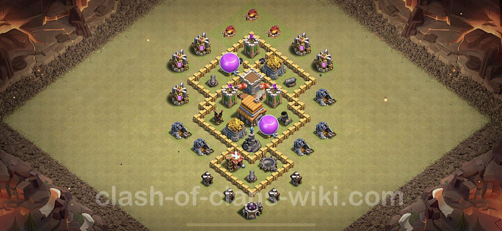 Die Anti 2 Sterne Clan War Base RH5 + Link, Hybrid - COC Rathaus Level 5 Kriegsbase (CK / CW), #29