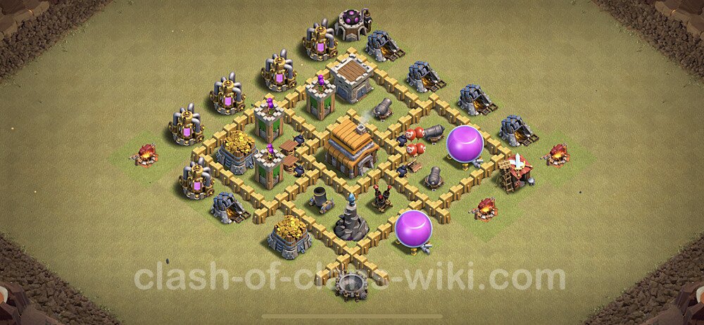 Die Anti 3 Sterne Clan War Base RH5 + Link, Anti Alles - COC Rathaus Level 5 Kriegsbase (CK / CW), #31