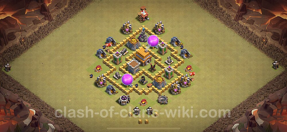 Die Clan War Base RH5 + Link, Anti Alles, Hybrid 2024 - COC Rathaus Level 5 Kriegsbase (CK / CW), #38