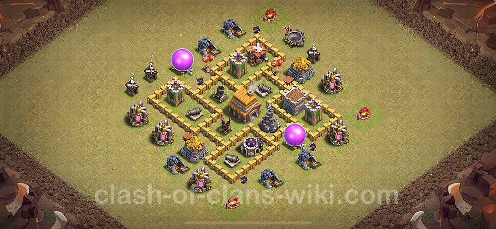 TH5 Anti 2 Stars War Base Plan with Link, Anti Everything, Copy Town Hall 5 CWL Design 2024, #41