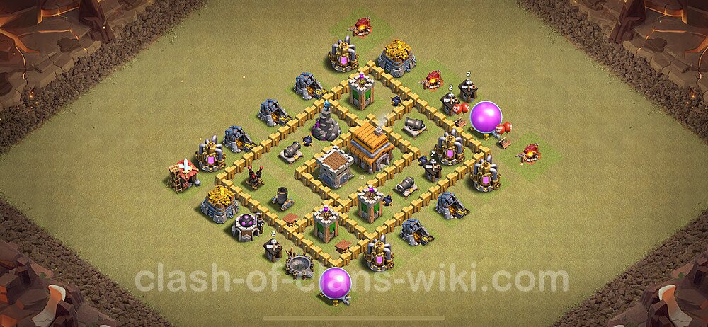 TH5 Anti 3 Stars War Base Plan with Link, Copy Town Hall 5 CWL Design 2024, #45