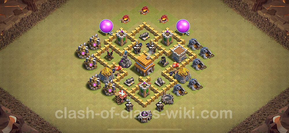 TH5 Anti 3 Stars War Base Plan with Link, Anti Everything, Copy Town Hall 5 CWL Design 2024, #47