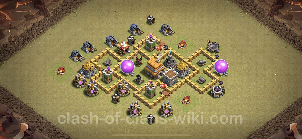 Die Maximal Clan War Base RH5 + Link, Anti Alles - COC Rathaus Level 5 Kriegsbase (CK / CW), #7