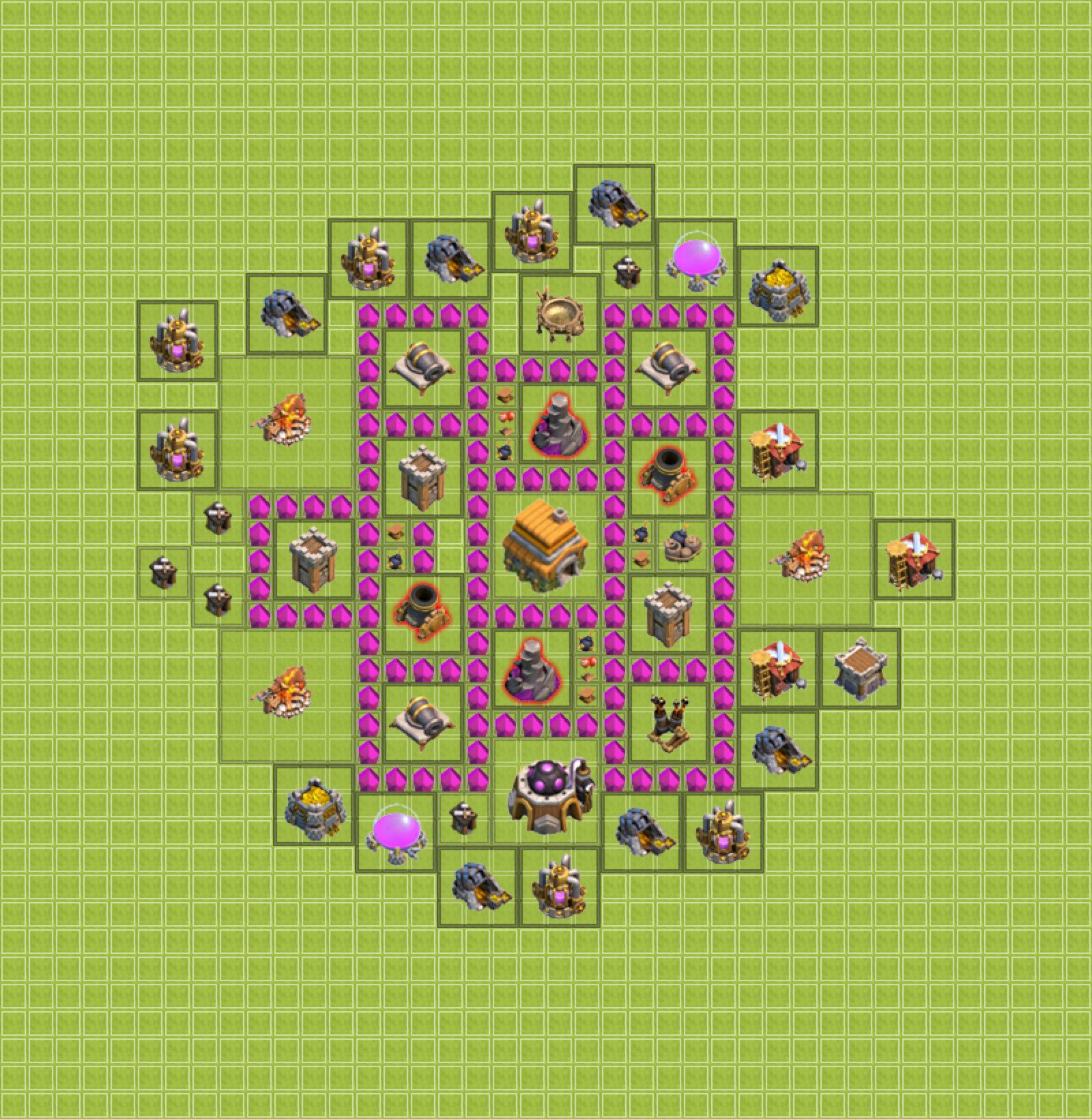 Defense (Trophy) Base TH6 - plan / layout / design - Clash of Clans, #4.