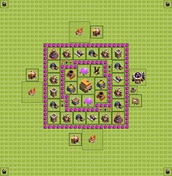 Base plan (layout), Town Hall Level 6 for trophies (defense) (#14)