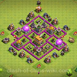 Base plan (layout), Town Hall Level 6 for trophies (defense) (#1623)