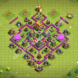 TH6 Anti 3 Stars Base Plan with Link, Anti Everything, Copy Town Hall 6 Base Design 2026, #1869