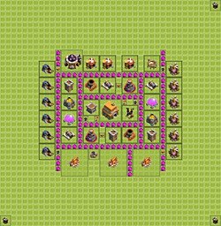 Base plan (layout), Town Hall Level 6 for trophies (defense) (#21)