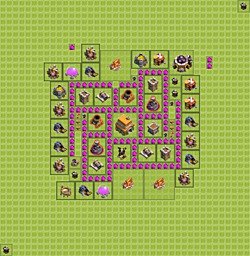 Base plan (layout), Town Hall Level 6 for trophies (defense) (#23)