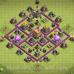 Base plan (layout), Town Hall Level 6 for trophies (defense) (#308)