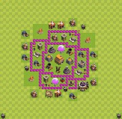 Base plan (layout), Town Hall Level 6 for trophies (defense) (#31)
