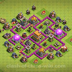 Base plan (layout), Town Hall Level 6 for trophies (defense) (#310)