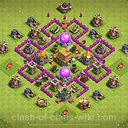Base plan (layout), Town Hall Level 6 for trophies (defense) (#311)