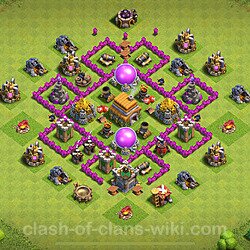 Base plan (layout), Town Hall Level 6 for trophies (defense) (#311)