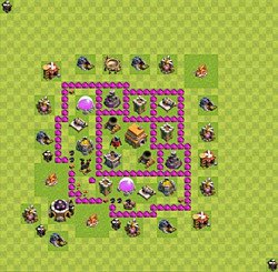 Base plan (layout), Town Hall Level 6 for trophies (defense) (#32)