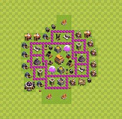 Base plan (layout), Town Hall Level 6 for trophies (defense) (#37)