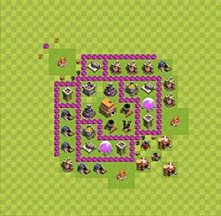 Base plan (layout), Town Hall Level 6 for trophies (defense) (#40)