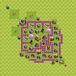 Base plan (layout), Town Hall Level 6 for trophies (defense) (#46)
