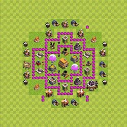 Base plan (layout), Town Hall Level 6 for trophies (defense) (#47)