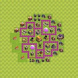 Base plan (layout), Town Hall Level 6 for trophies (defense) (#54)