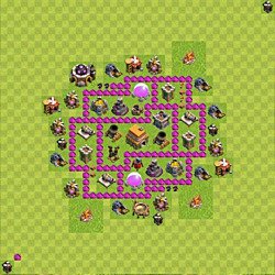 Base plan (layout), Town Hall Level 6 for trophies (defense) (#60)