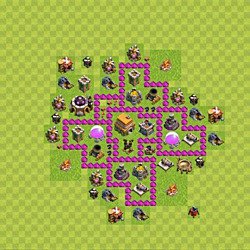 Base plan (layout), Town Hall Level 6 for trophies (defense) (#76)