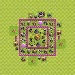 Base plan (layout), Town Hall Level 6 for trophies (defense) (#87)