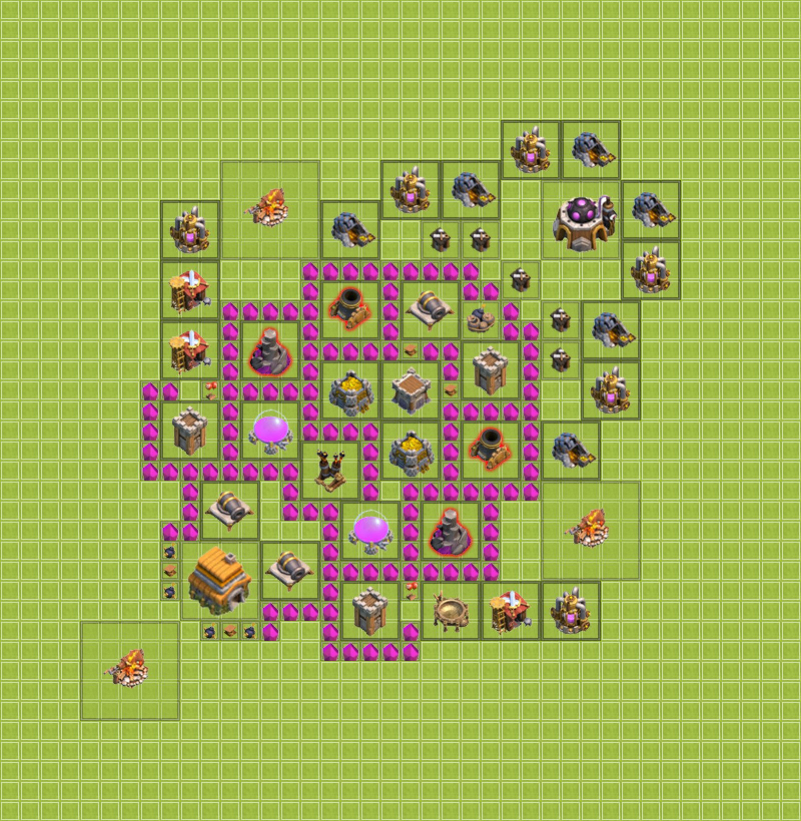 Farming Base TH6 - plan / layout / design - Clash of Clans, #10.