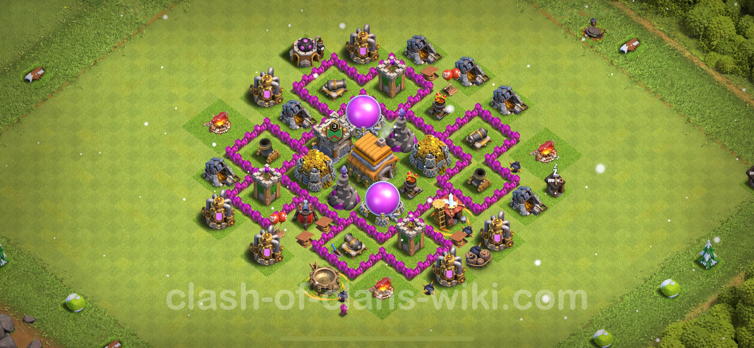 Farming Base TH6 With Link Anti 3 Stars Hybrid Clash Of Clans 2024   Th6 Farm 312 