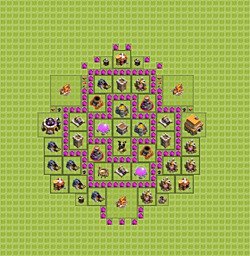 Base plan (layout), Town Hall Level 6 for farming (#12)