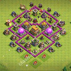 Base plan TH6 (design / layout) with Link, Anti 3 Stars, Anti Everything for Farming 2026, #1806