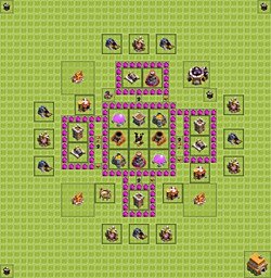 Base plan (layout), Town Hall Level 6 for farming (#24)