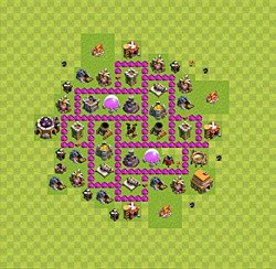 Base plan (layout), Town Hall Level 6 for farming (#26)