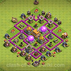 Base plan TH6 Max Levels with Link, Hybrid for Farming, #311