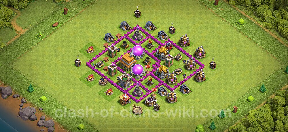 Maxato Municipio livello 6 Base + Link, Anti tutto - Miglior Disposizione villaggio per Farming COC 2024 TH6, #1776