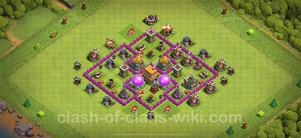 Maxato Municipio livello 6 Base + Link, Anti tutto - Miglior Disposizione villaggio per Farming COC 2024 TH6, #1777