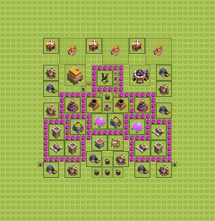Base plan TH6 (design / layout) for Farming, #22