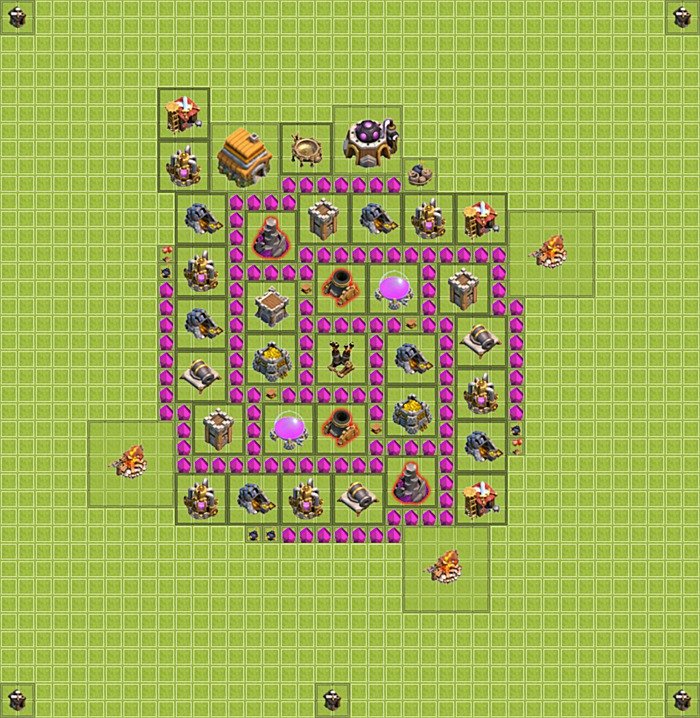 Base plan TH6 (design / layout) for Farming, #23